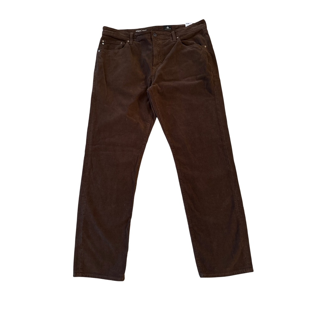 AG Adriano Goldschmid Corduroy Pants Graduate Tailored Leg Mens 36x32 Brown Fall